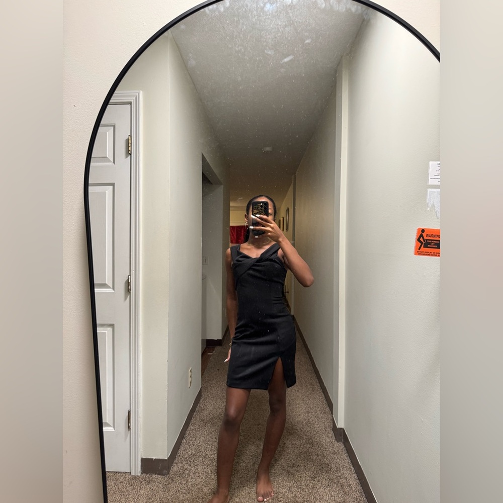 Guess Black Asymmetrical Dress